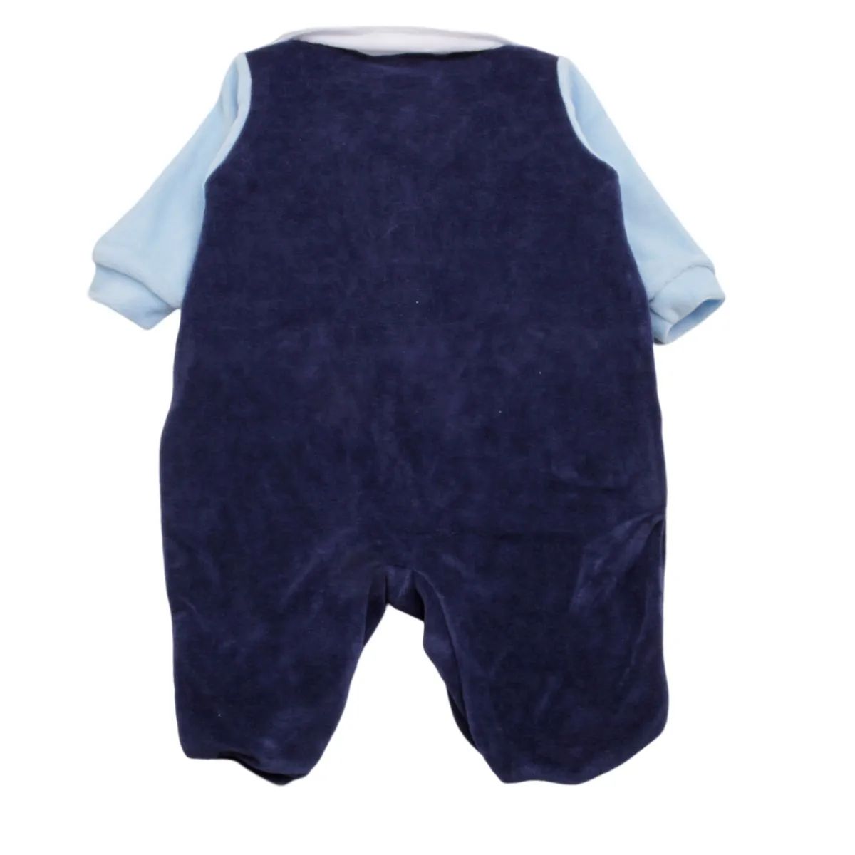 Saída Maternidade Baby Gijo Em Plush Bordado Leão Azul Marinho