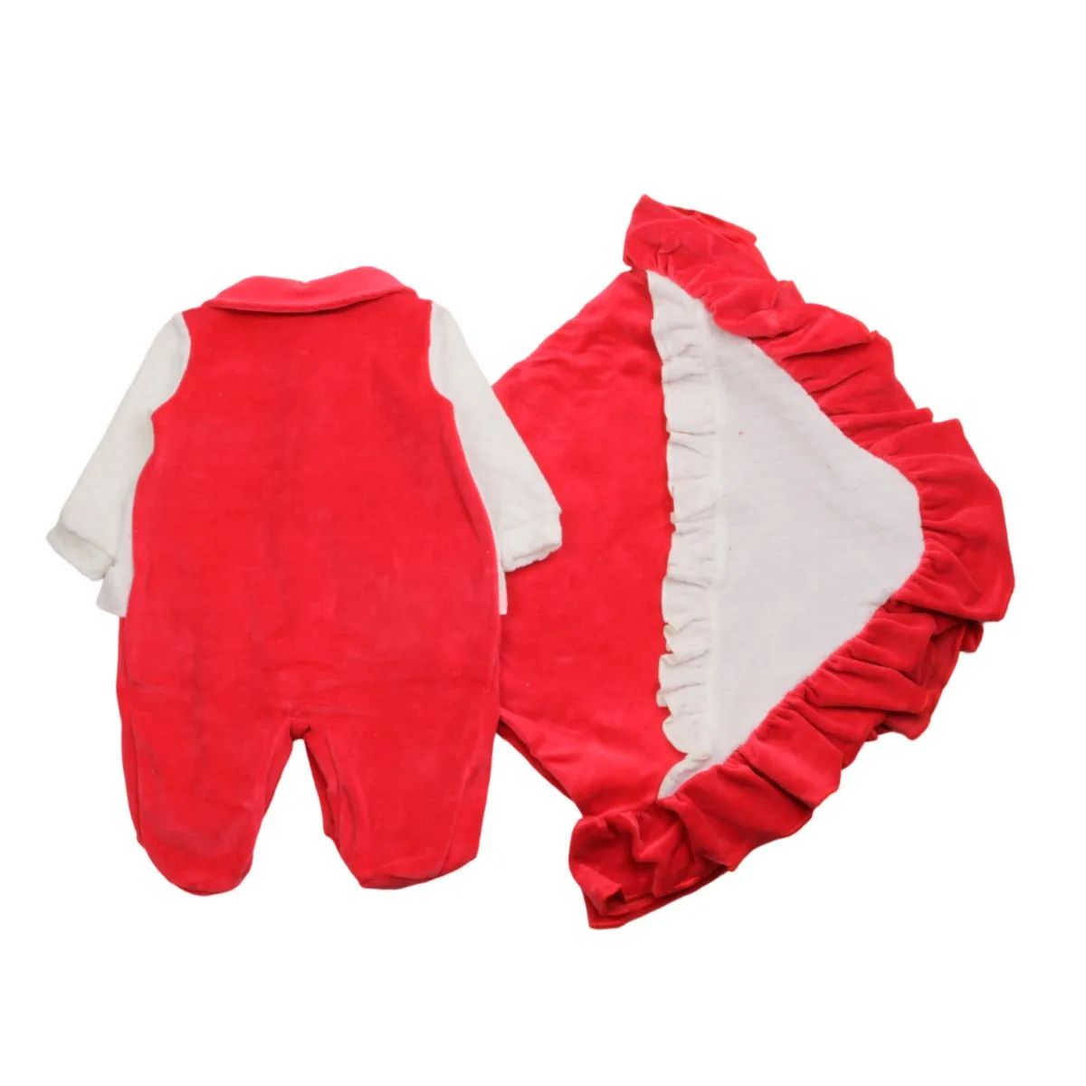 Saída Maternidade Baby Gijo Em Plush Flores Vermelho