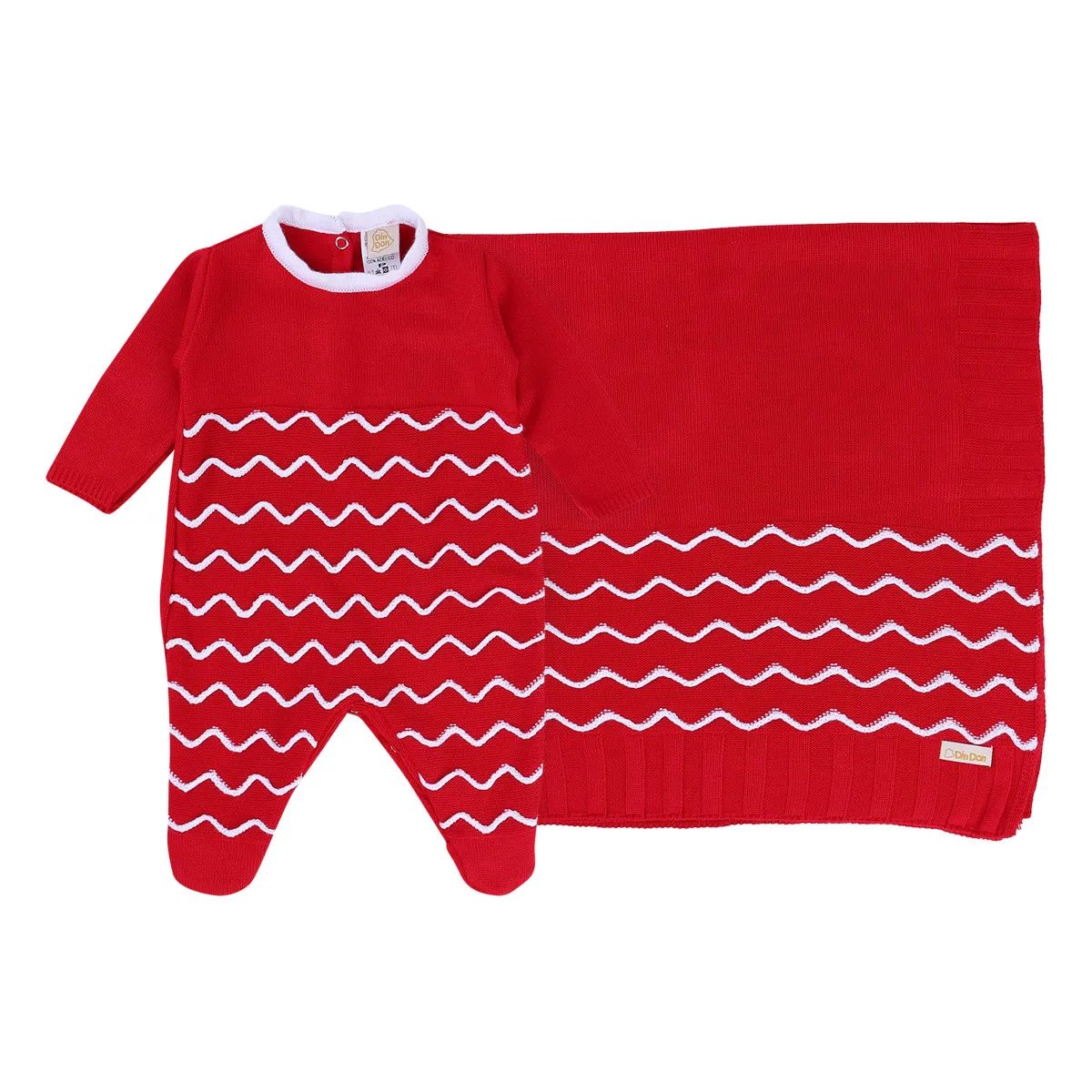 Saída Maternidade Din Don Zig Zag Vermelho