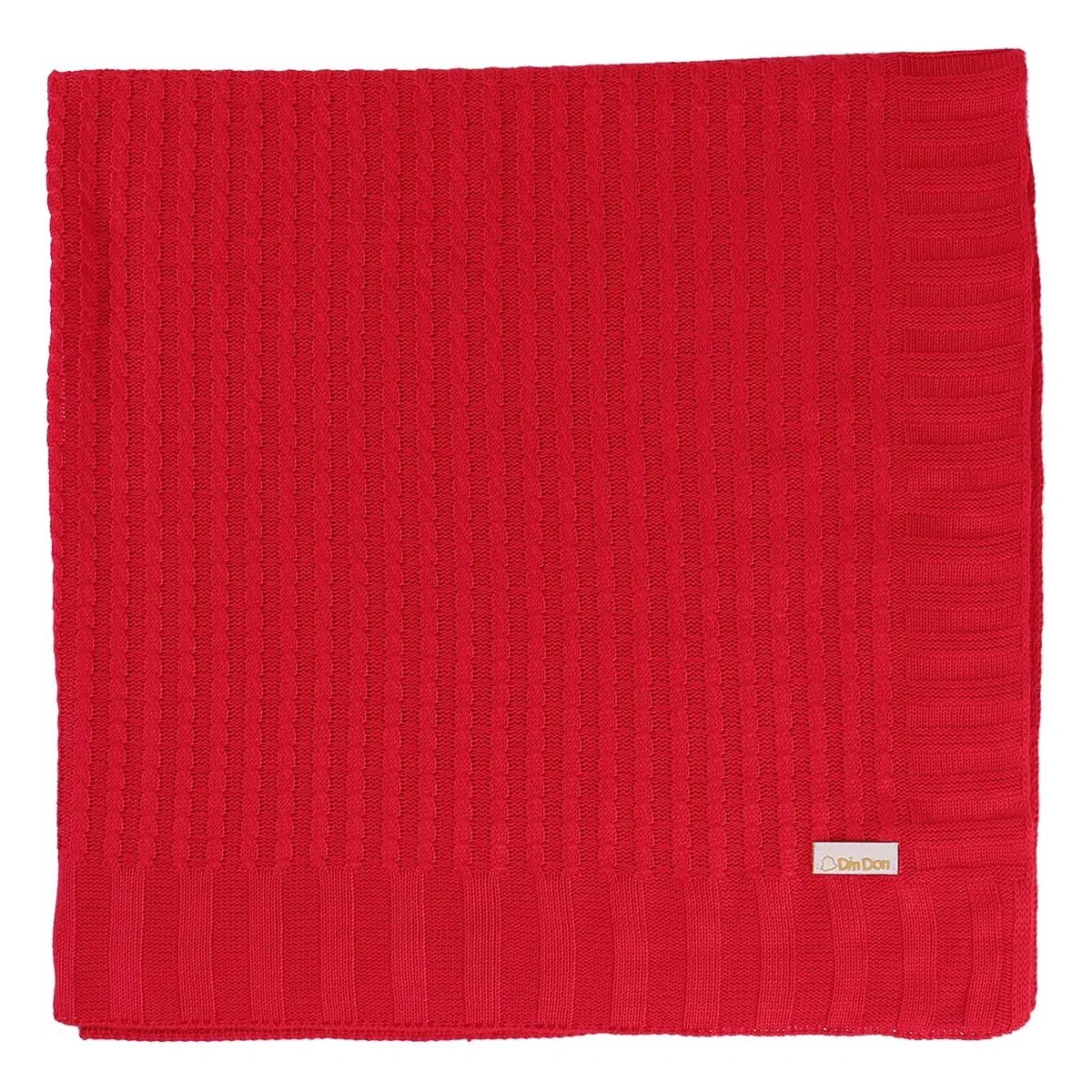 Saída Maternidade Din Don Listrada com Gola Vermelho