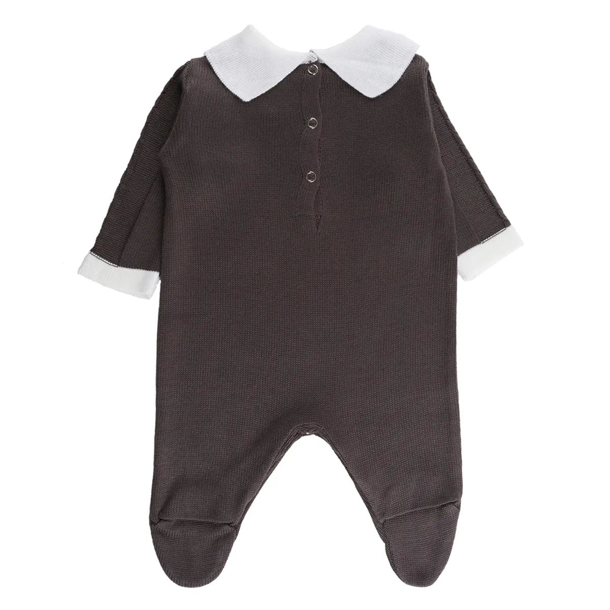 Saída Maternidade Trançada com Bolso Din Don em Linho Cinza