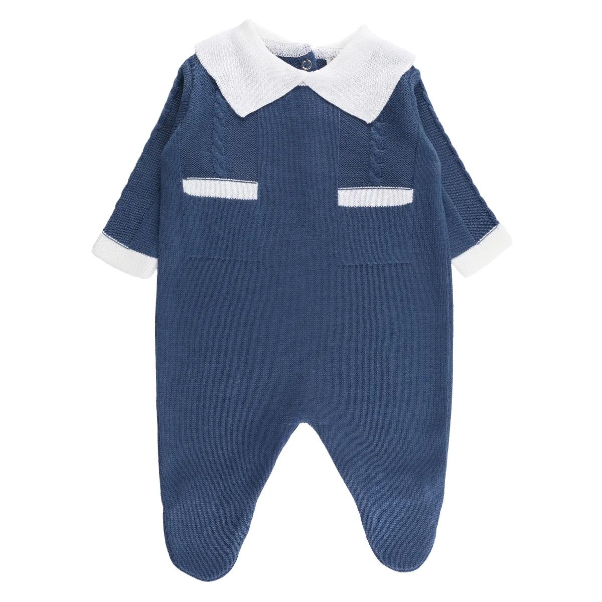 Saída Maternidade Trançada com Bolso Din Don em Linho Cinza