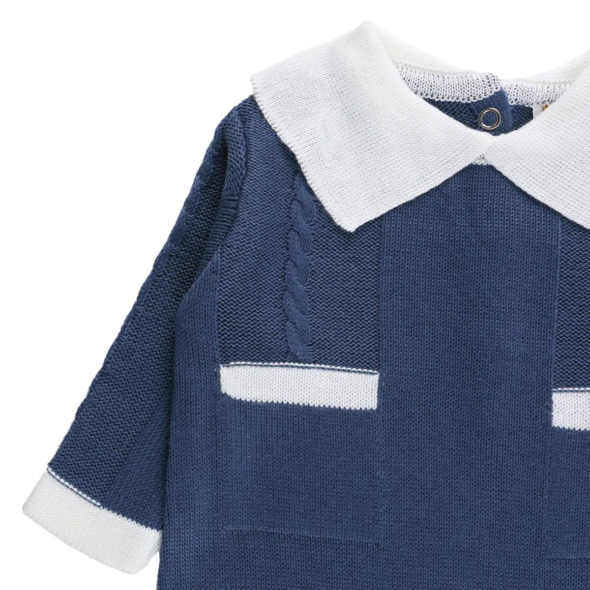 Saída Maternidade Trançada com Bolso Din Don em Linho Cinza