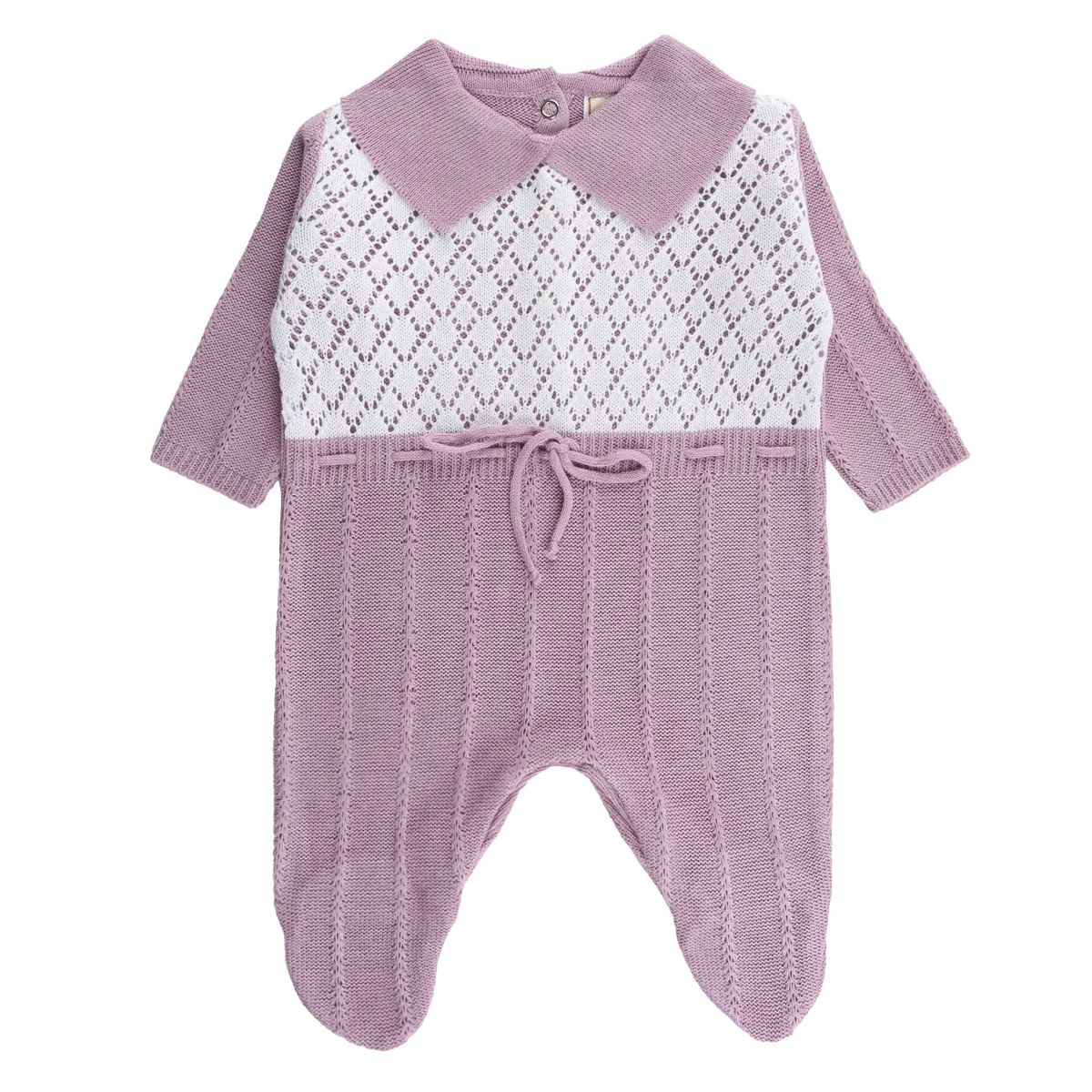 Saída de Maternidade Din Don em Linho com Detalhe de Cinto Amarelo