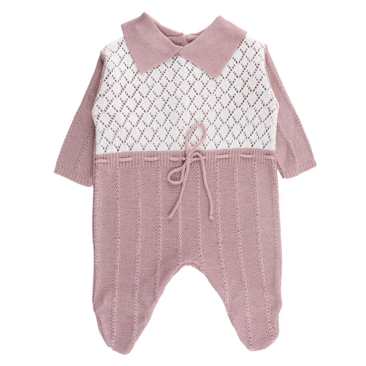 Saída de Maternidade Din Don em Linho com Detalhe de Cinto Amarelo