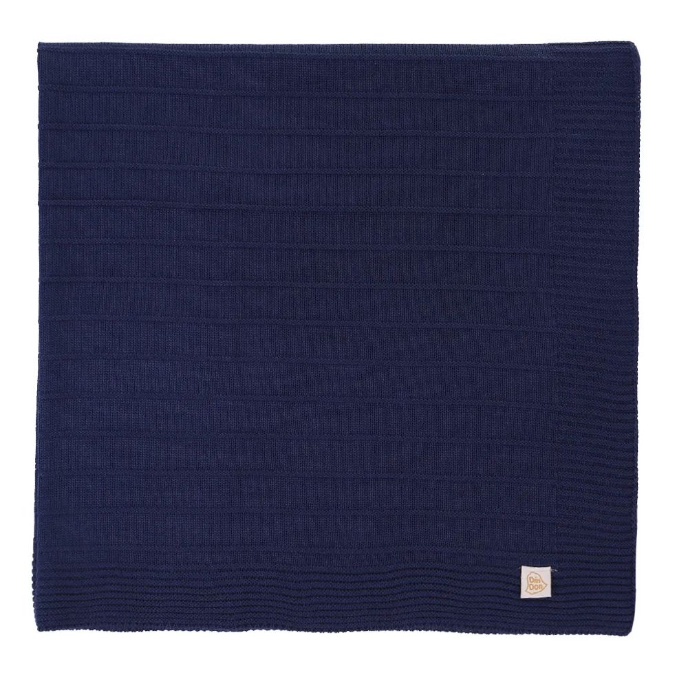 Saída Maternidade Din Don Trançada com Botões Azul Marinho