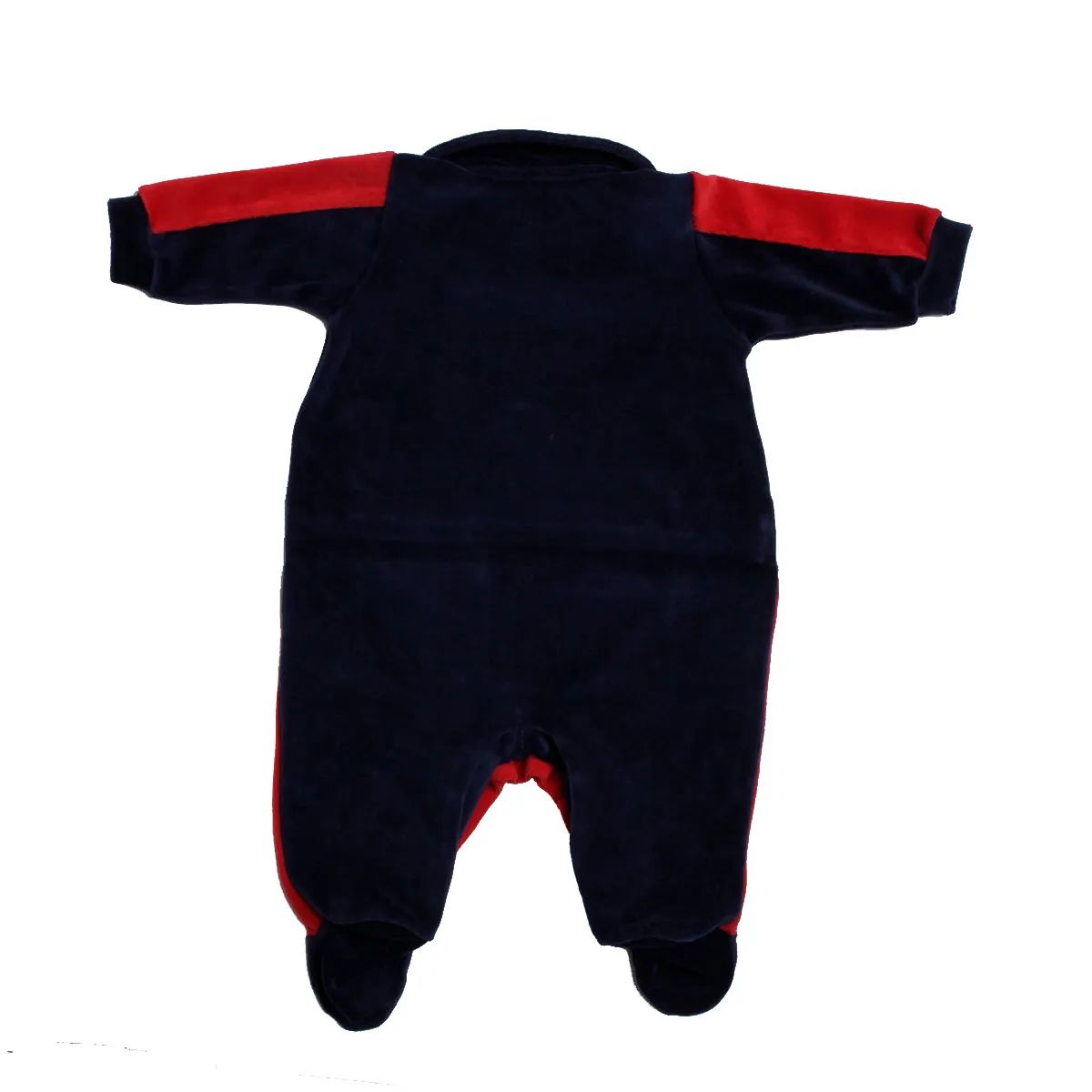 Saída Maternidade Din Don em Plush Bordado Little Man Azul Marinho