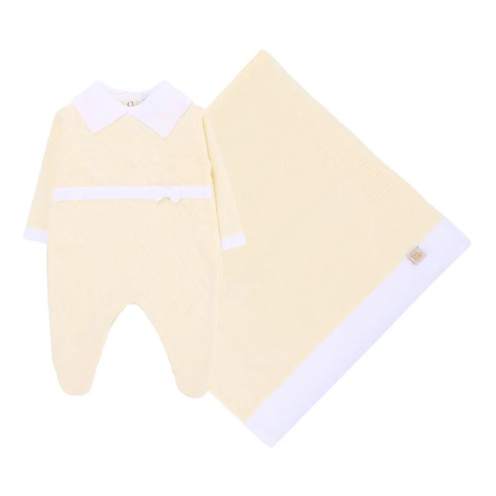 Saída Maternidade Din Don com Laço Amarelo