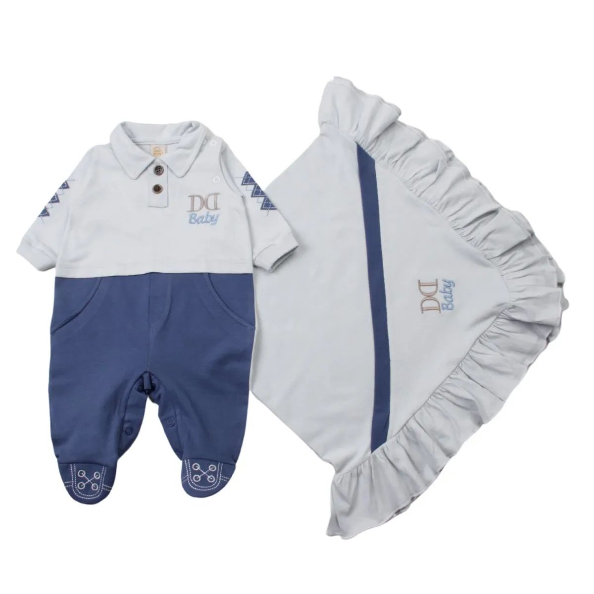 Saída Maternidade Din Don Bordado DD Baby