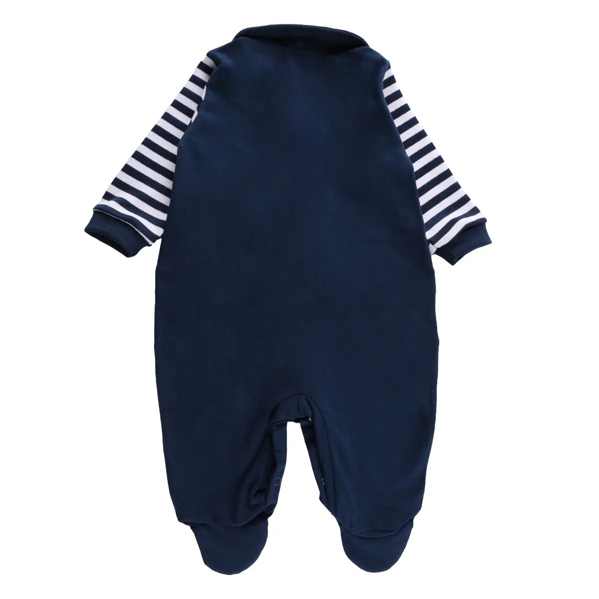 Saída de Maternidade Din Don Bordado Brasão Azul Marinho Tam P