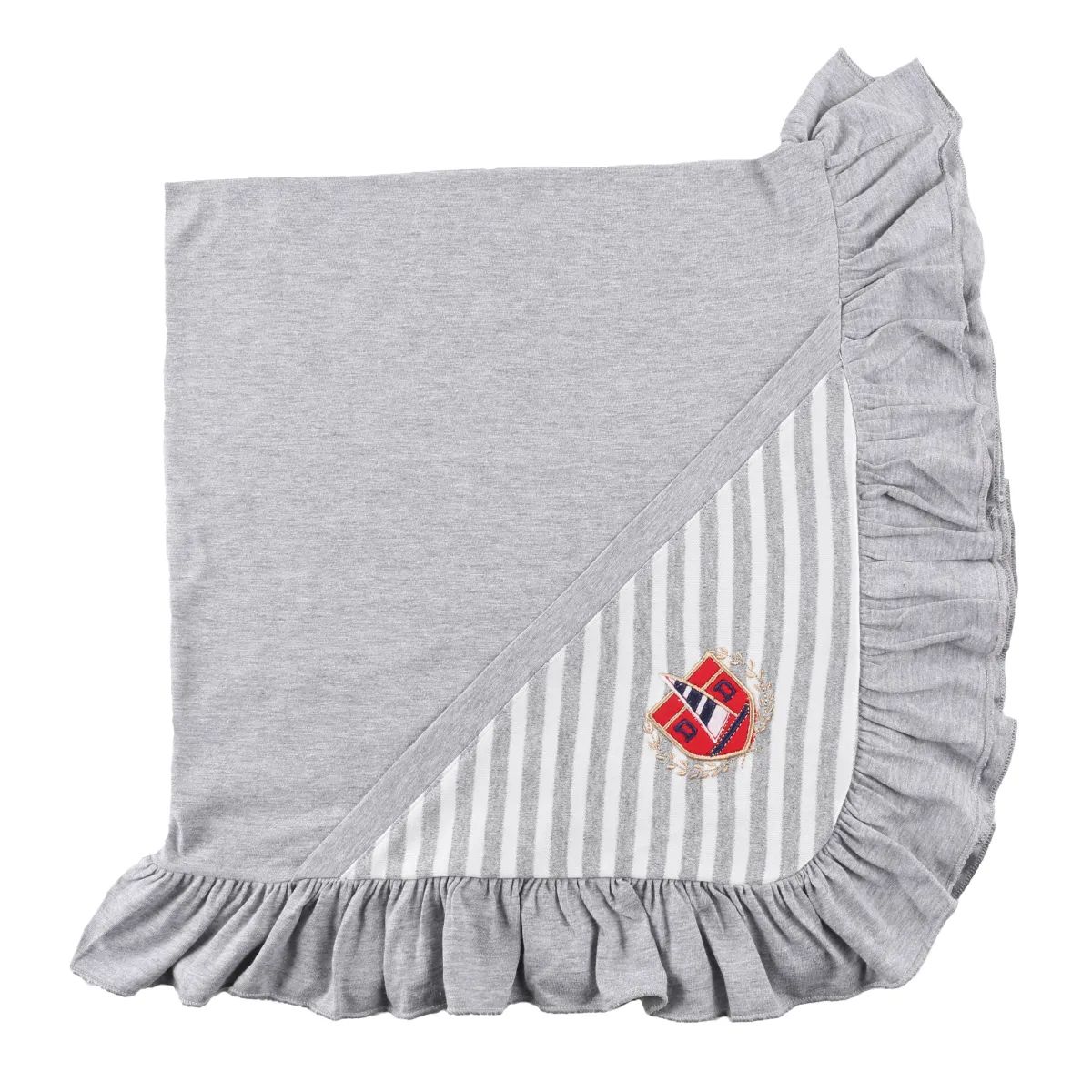 Saída de Maternidade Din Don Bordado Brasão Azul Marinho Tam P