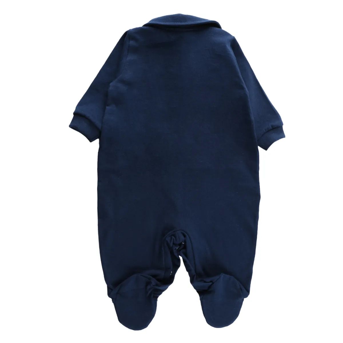 Saída de Maternidade Din Don Ursinho Detalhe Xadrez Azul Marinho