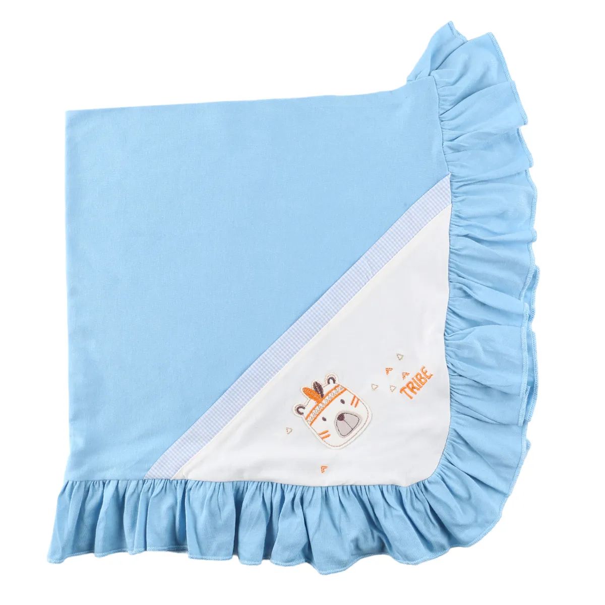 Saída de Maternidade Din Don Ursinho Detalhe Xadrez Azul Marinho