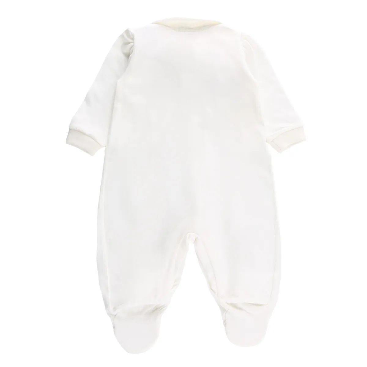 Saída de Maternidade Din Don Detalhe Colete Bordado Flores Off White