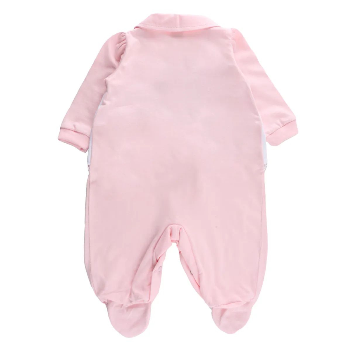 Saída de Maternidade Din Don Ursa com Laço Rosa Tam P