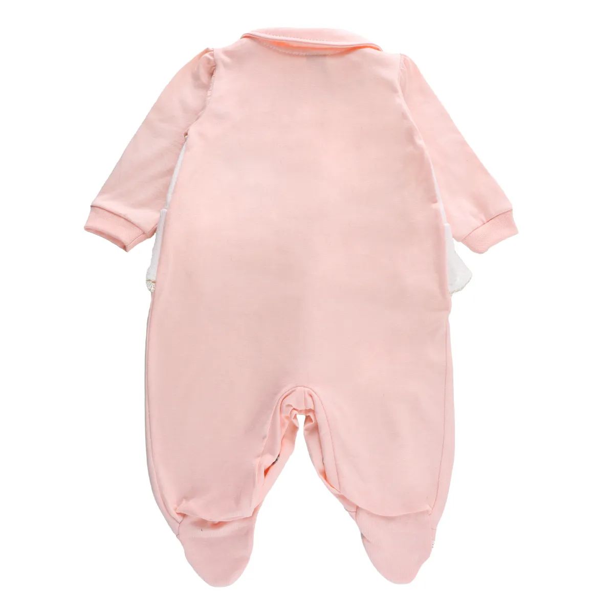 Saída de Maternidade Din Don Ursa com Laço Rosa Tam P