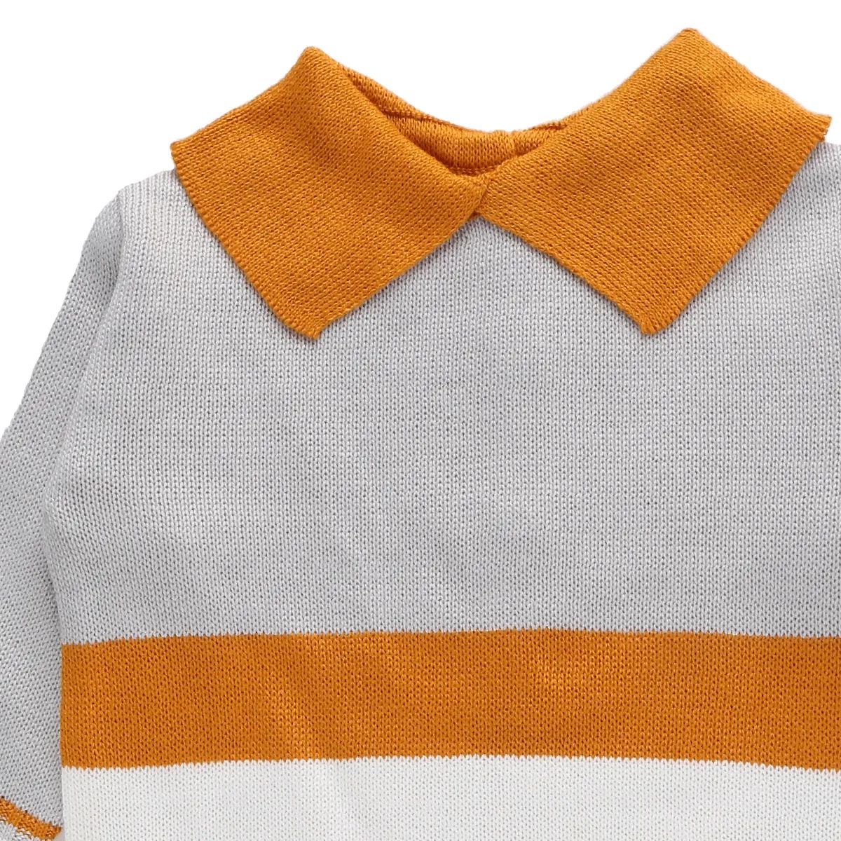 Saída Maternidade Din Don em Linho Listras Azul