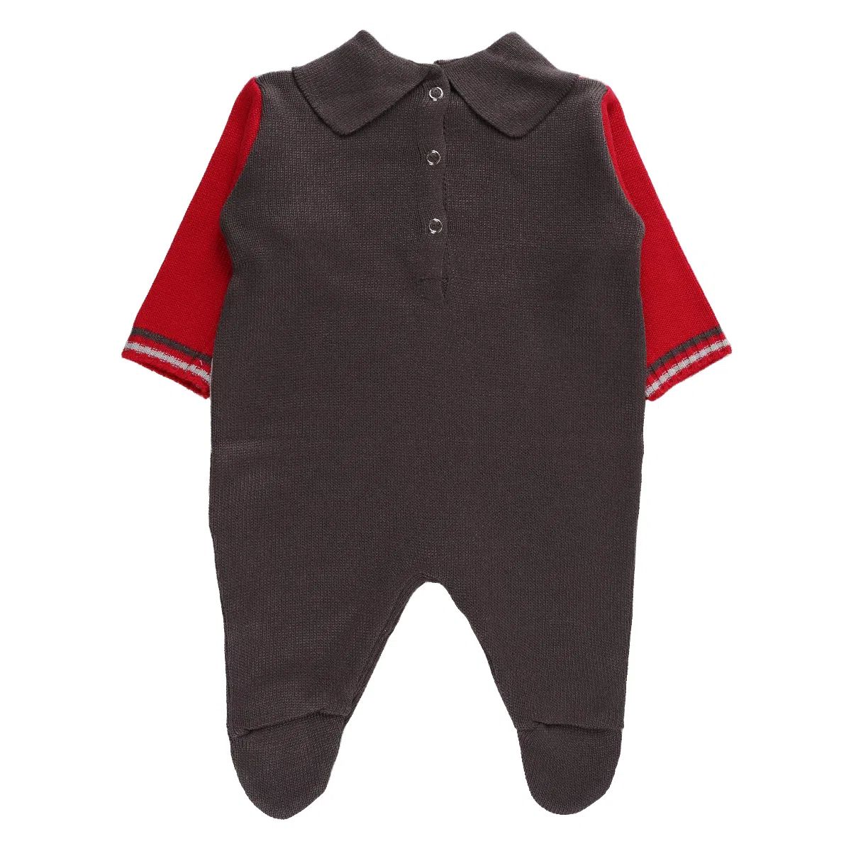 Saída Maternidade Din Don em Linho Listras Azul