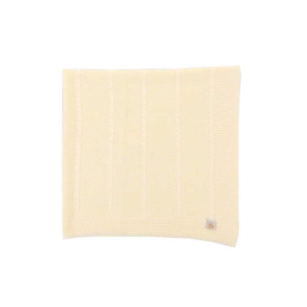 Saída Maternidade Din Don Trançado com Botões Branco