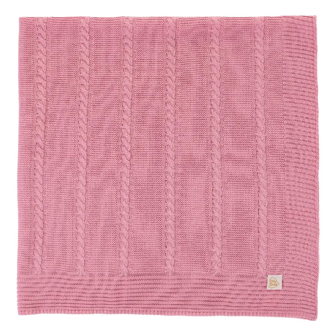 Saída de Maternidade Din Don Detalhe Trança e Furinhos Rosa Claro