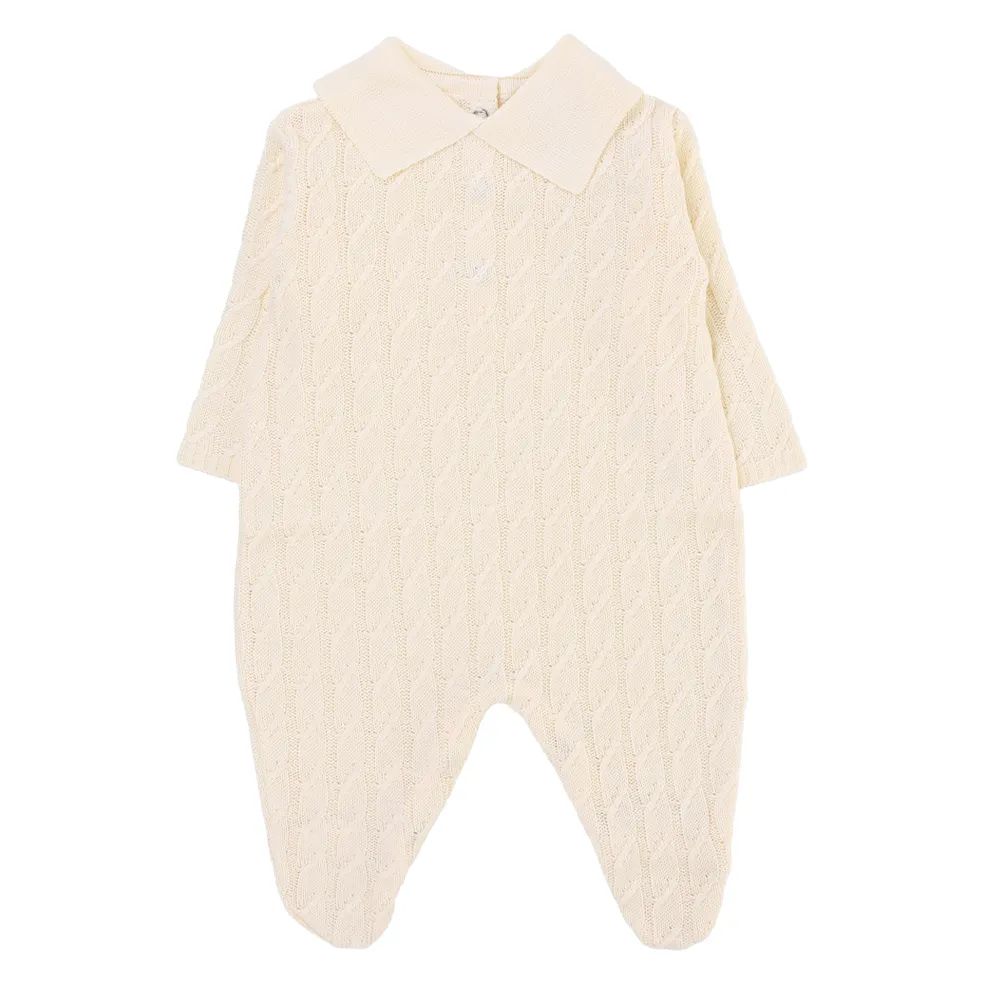 Saída de Maternidade Din Don Detalhe Trançado Azul Claro