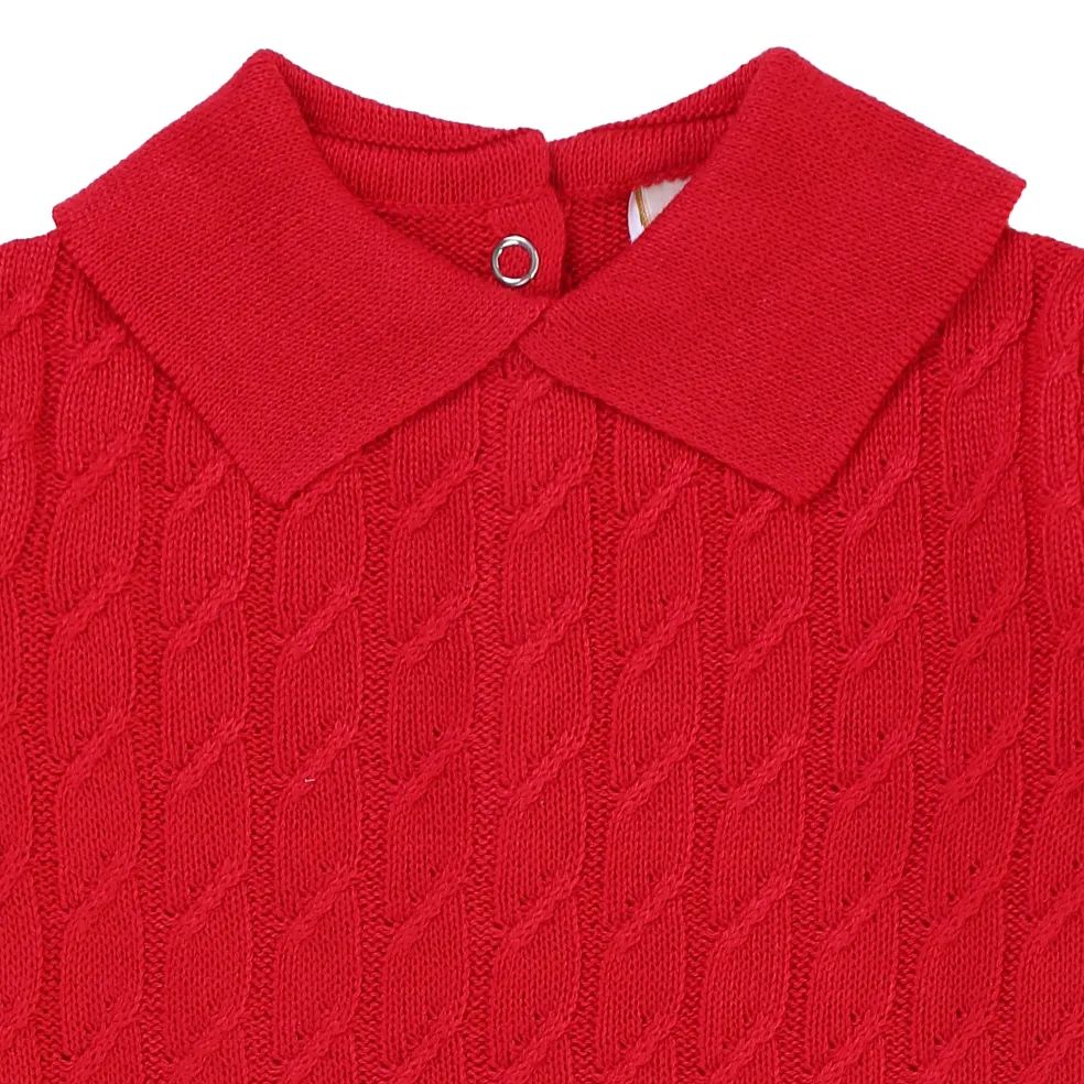 Saída de Maternidade Din Don Detalhe Trançado Azul Claro