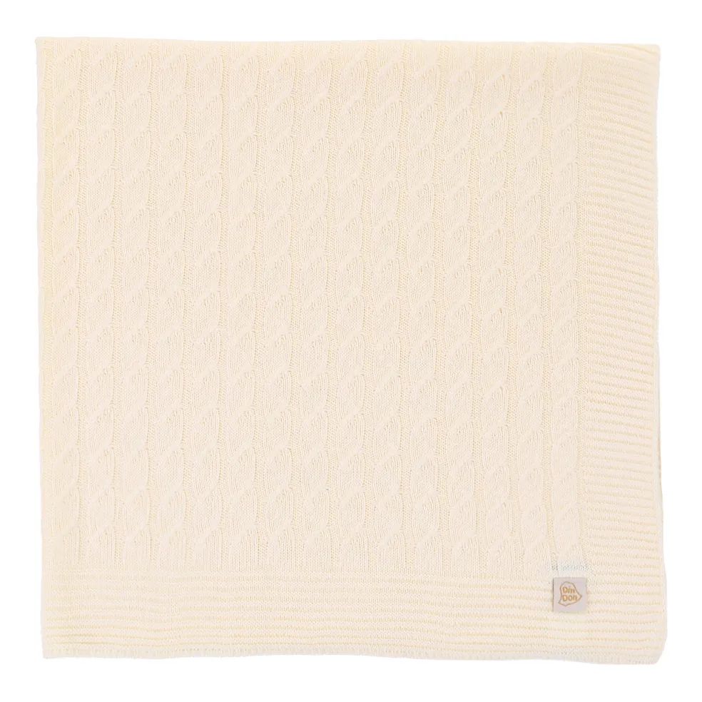 Saída de Maternidade Din Don Detalhe Trançado Azul Claro