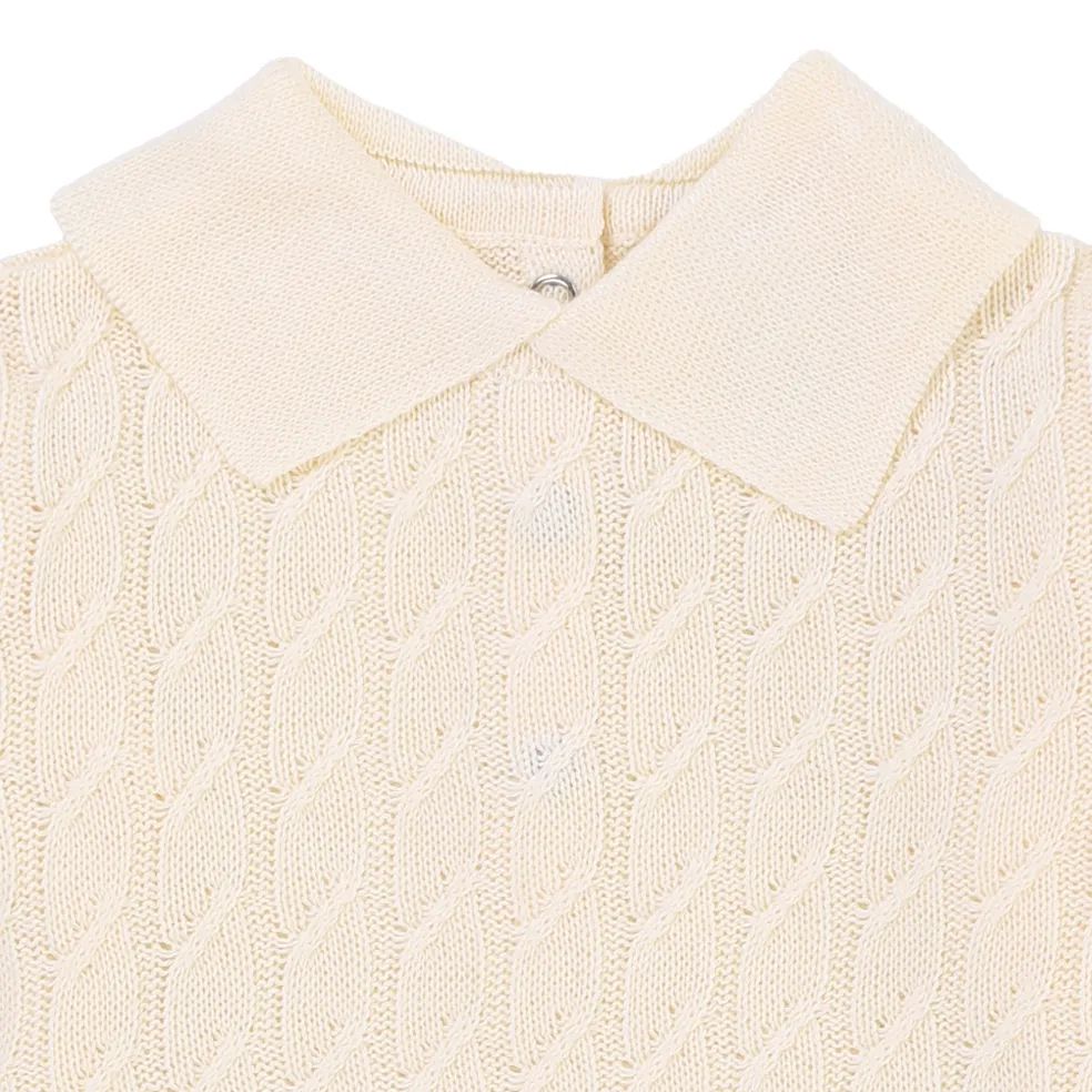 Saída de Maternidade Din Don Detalhe Trançado Azul Claro