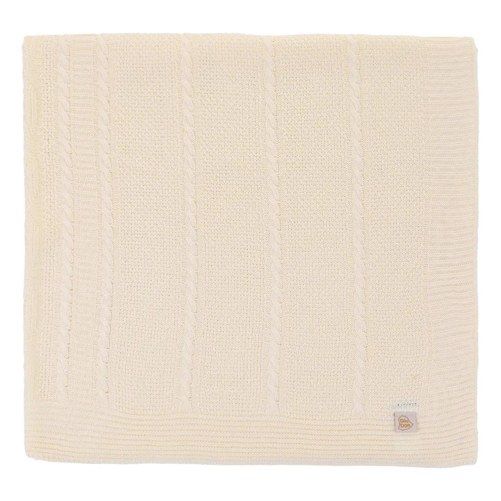 Saída Maternidade Din Don com Trança e Flores Off White