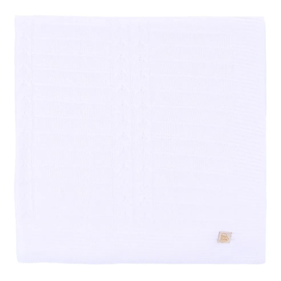 Saída de Maternidade Din Don Trançado com Pérolas Vermelho