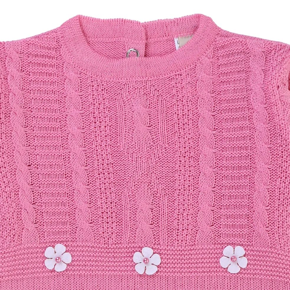 Saída Maternidade Din Don com Trança e Flores Off White