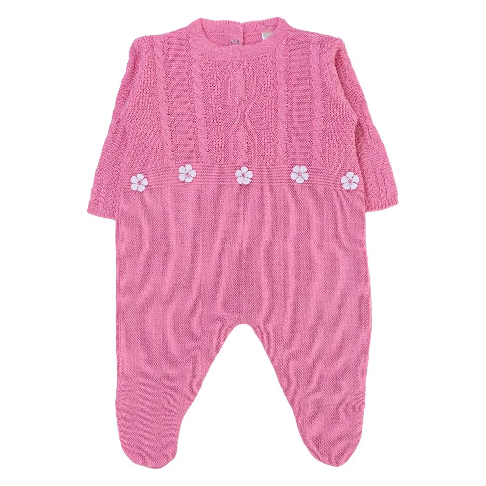 Saída Maternidade Din Don com Trança e Flores Off White