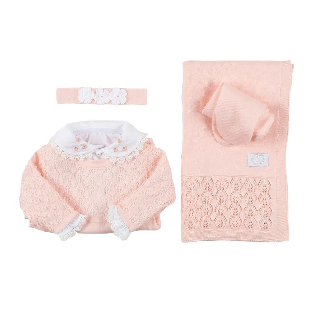 Saída Maternidade Fofinho com Detalhe Bordado Nude