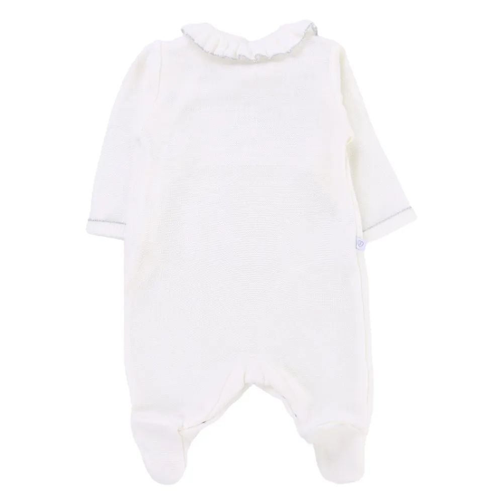 Saída Maternidade Fofinho Bordado com Tiara Off White