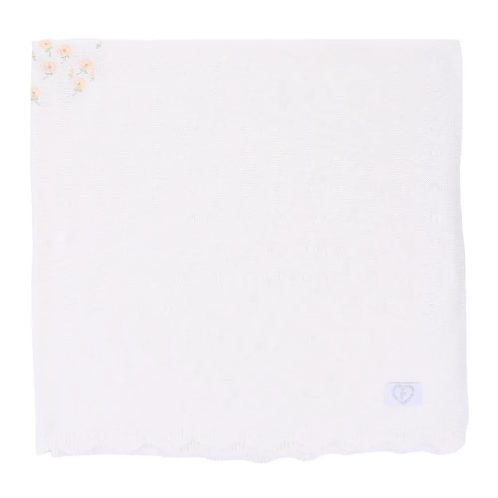 Saída Maternidade Fofinho Bordado com Tiara Off White