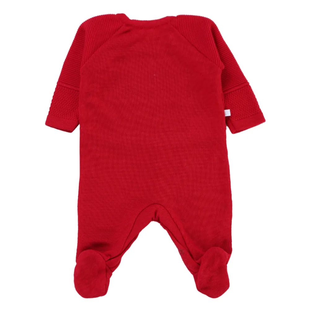 Saída Maternidade Fofinho Com Detalhe De Botões Vermelho