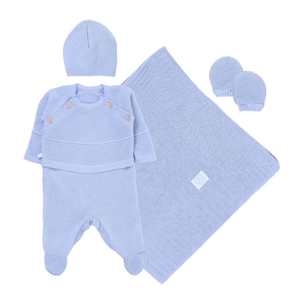 Saída Maternidade Fofinho Com Detalhe De Botões Vermelho