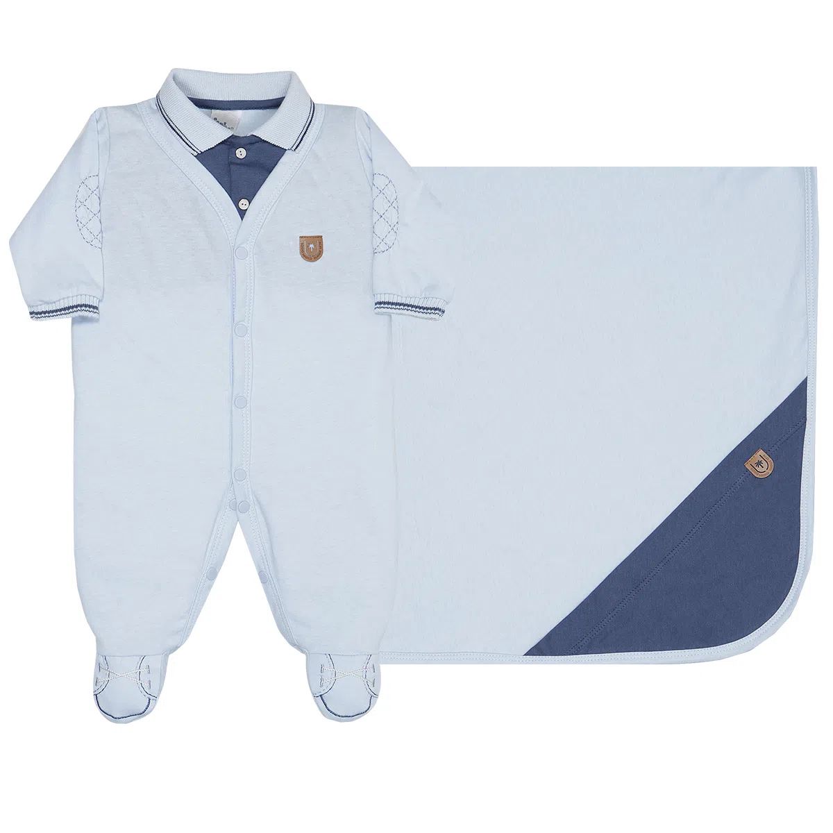 Saída Maternidade Sonho Mágico Gola Polo Azul