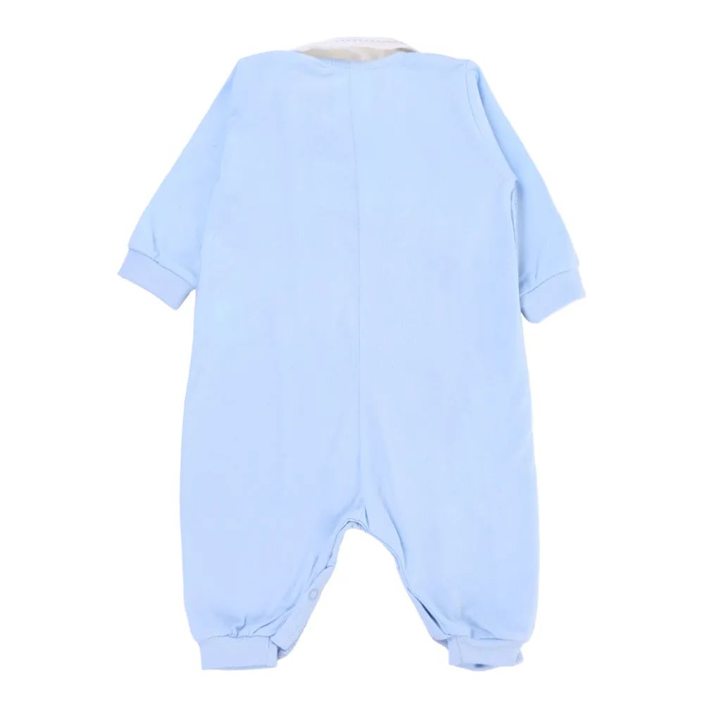 Saída Maternidade Sonho Mágico Gola Bordada Azul