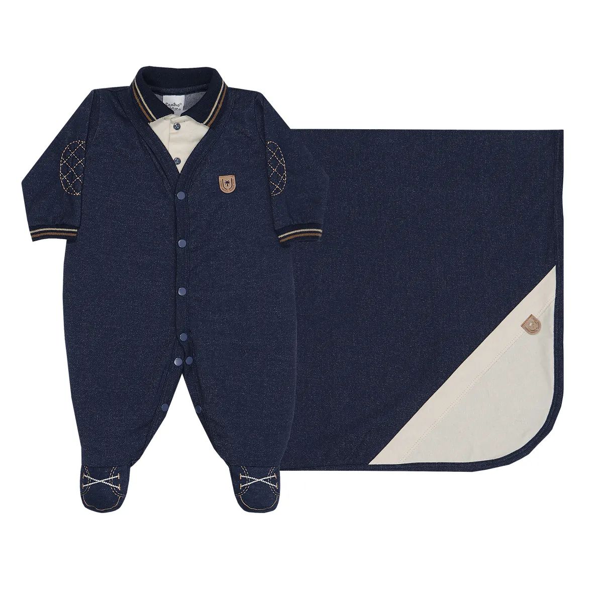 Saída Maternidade Sonho Mágico Gola Polo Azul