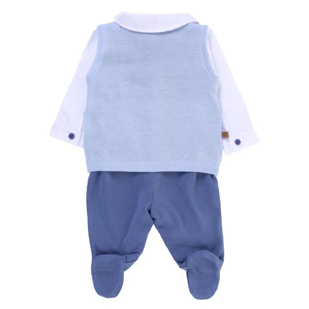 Saída Maternidade Fofinho com Detalhe Bordado Leme Vermelho