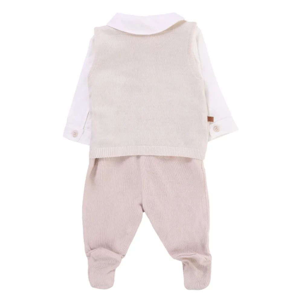 Saída Maternidade Fofinho com Detalhe Bordado Leme Vermelho