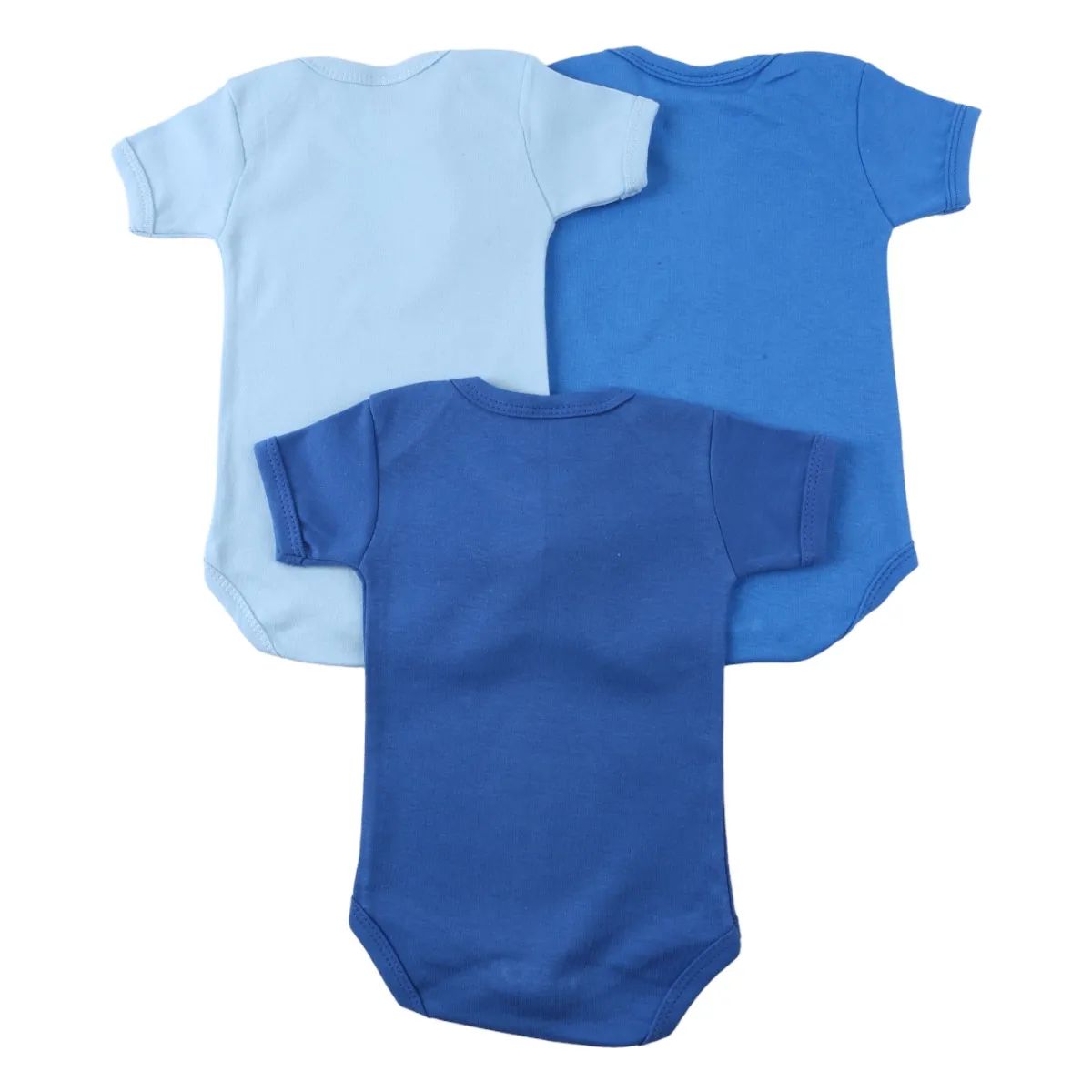 Kit Body Manga Curta Bebê Baby Bee Suedine Rosa 3 Peças