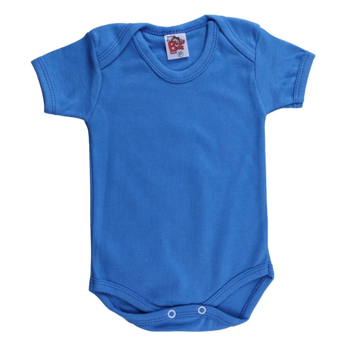 Kit Body Manga Curta Bebê Baby Bee Suedine Rosa 3 Peças