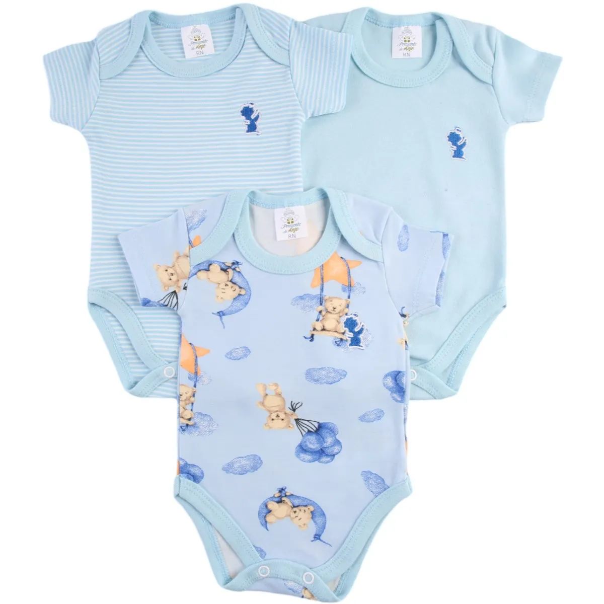 Kit Body Presente de Anjo Ursinhos Azul