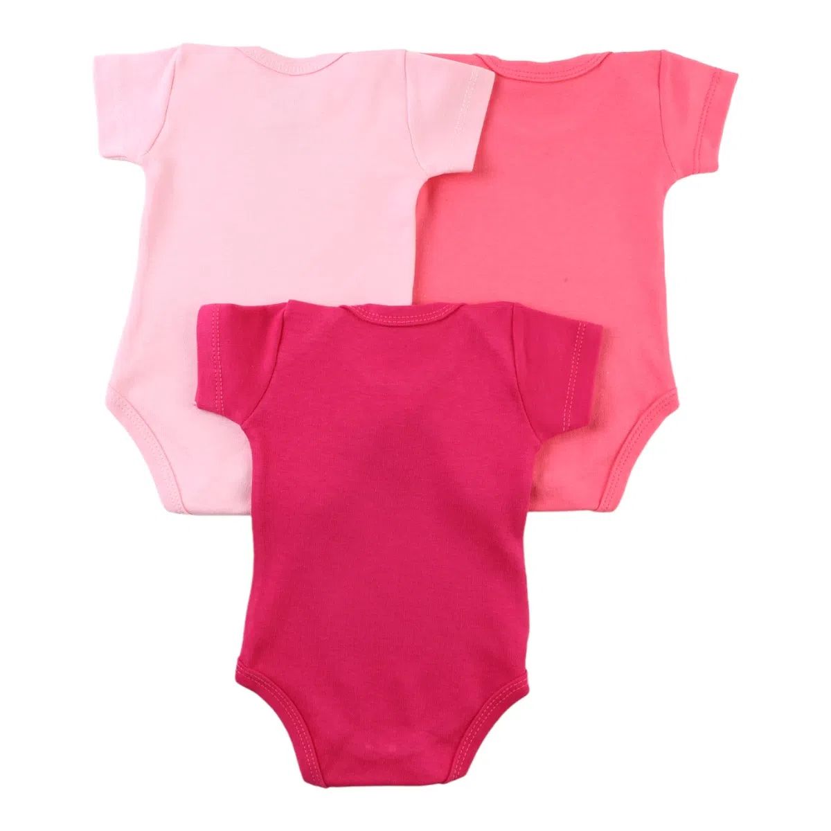 Kit Body Manga Curta Smoby Baby Liso Azul 3 Peças