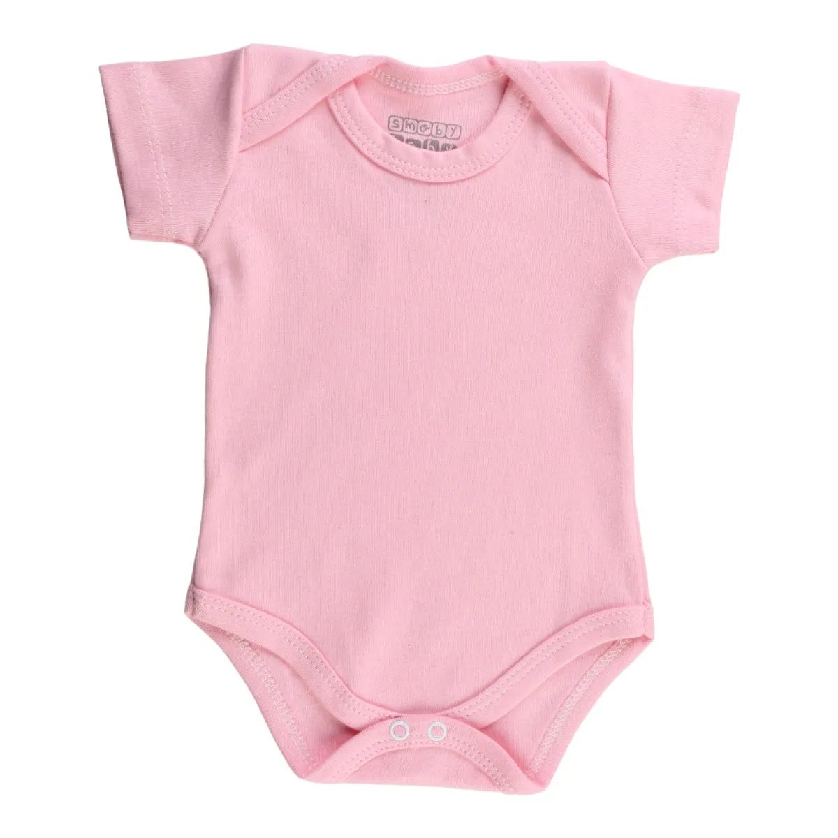 Kit Body Manga Curta Smoby Baby Liso Azul 3 Peças