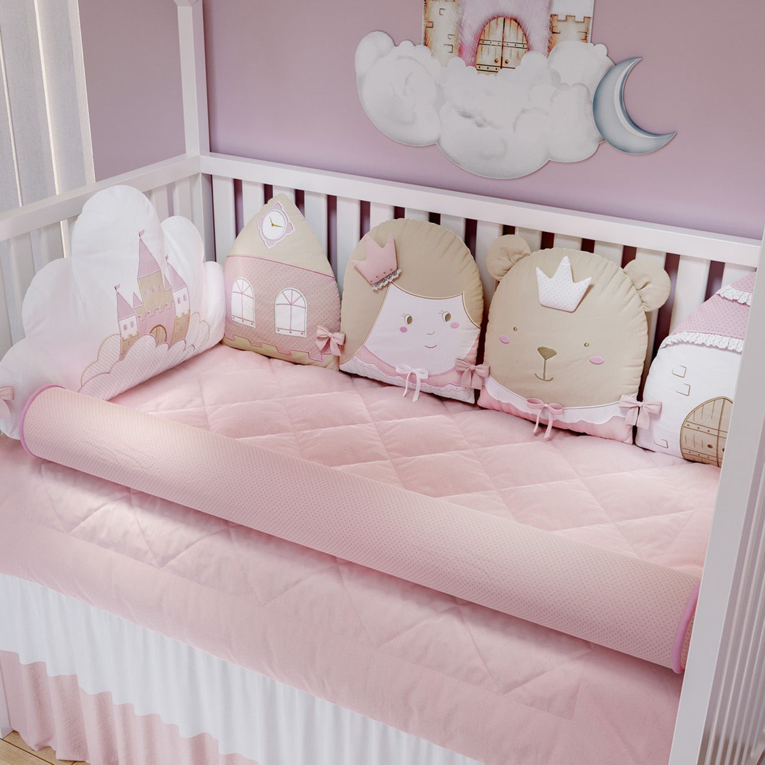Quarto de Bebê Completo Amiguinhas Realeza 24 Peças