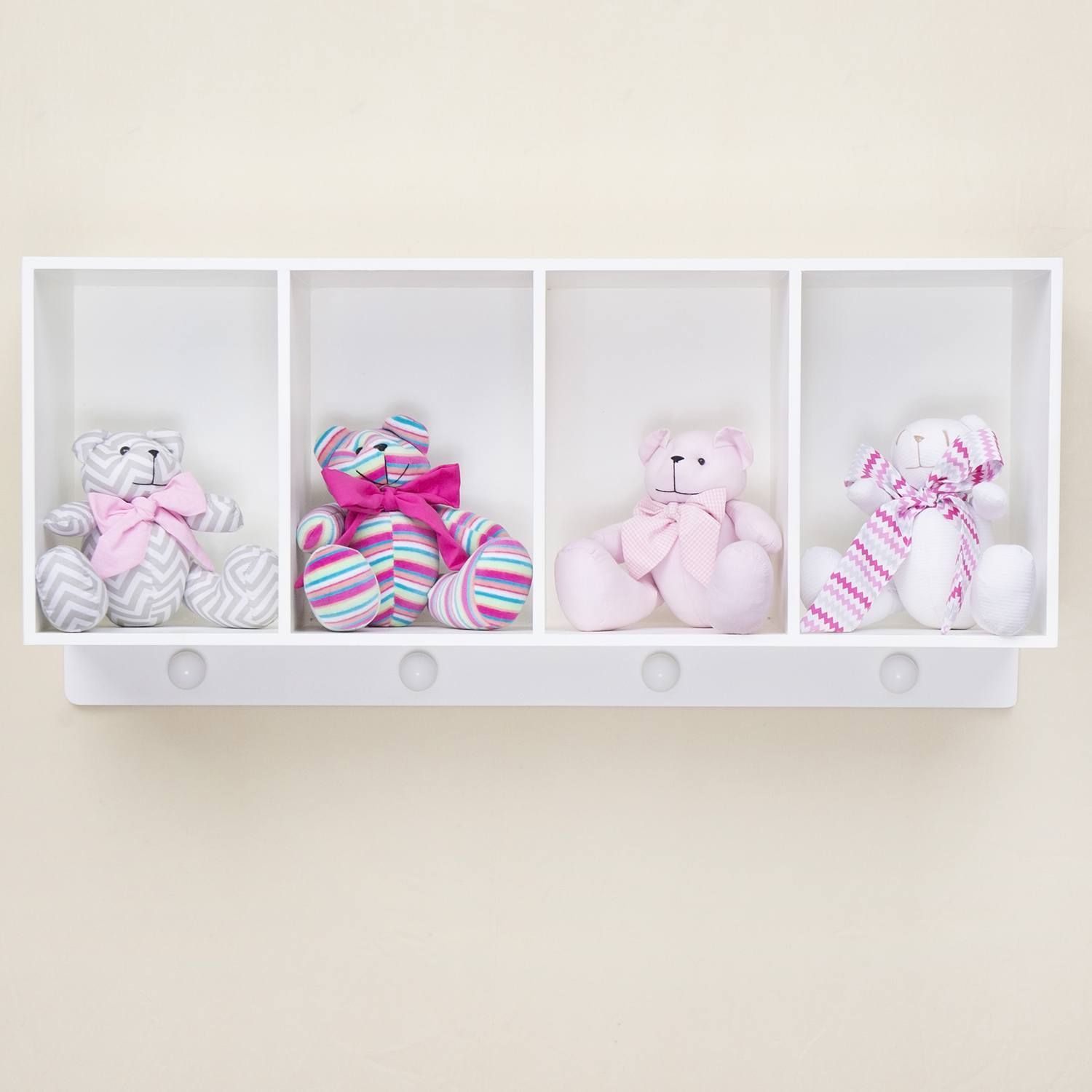 Prateleira Cabideiro 4 Divisórias