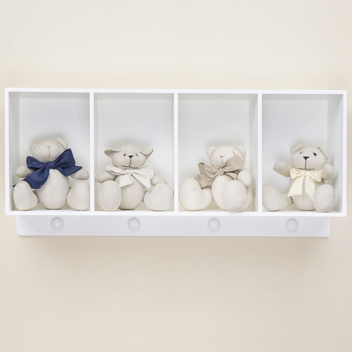 Prateleira Cabideiro 4 Divisórias